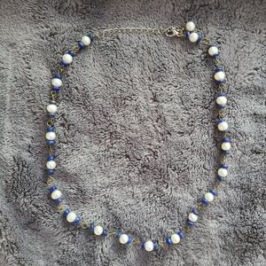 Blue&Pearl Necklace